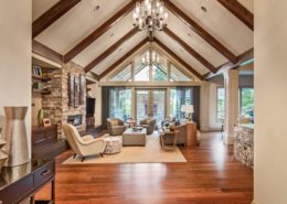 Luxurious Living Room with Hardwood floors